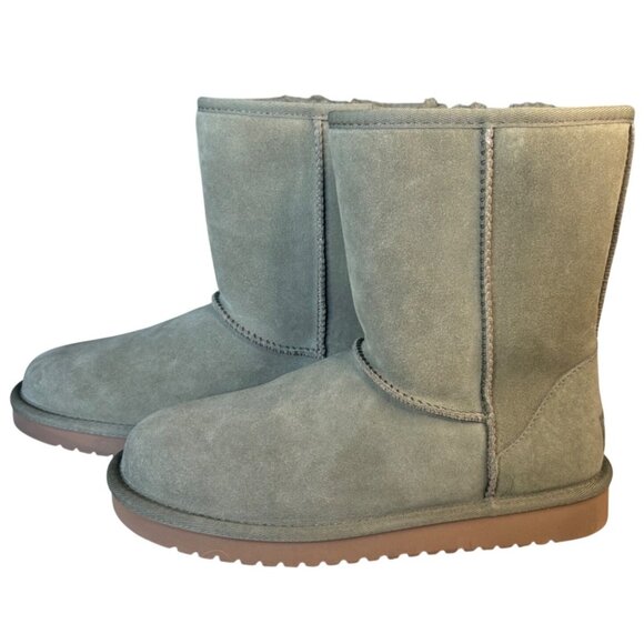 UGG Koolaburra by UGG Koola Short Boots Sage Green Sheepskin Faux Fur Women’s 7 - Picture 1 of 6
